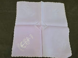 Lot of 4 USN Navy Wife Hankies
