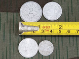 Set of 5 Wartime French Franc Coins