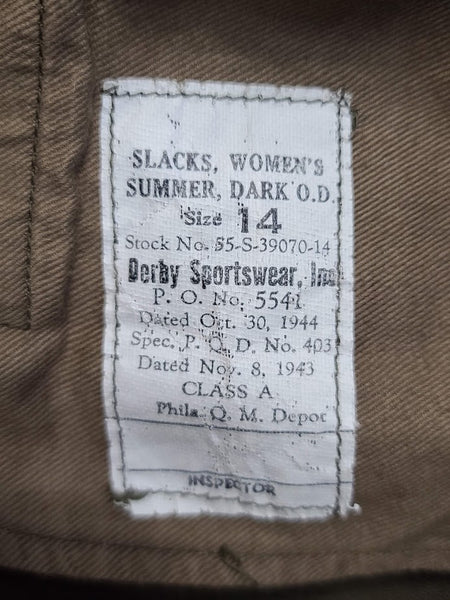Women's Army Trousers 1944 <br> (26.5" Waist)
