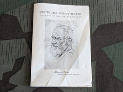 WWII German Deutsches Volkstheater Theater Playbill