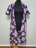 Flower Print Seersucker Wrap Dress <br> (26"-32" Waist)