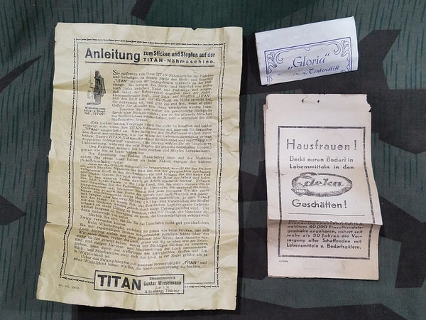 Lot of German Packaging / Paper Items