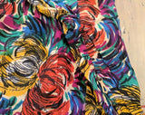 Abstract Flower Print Sleeveless Dress <br> (B-34" W-28")