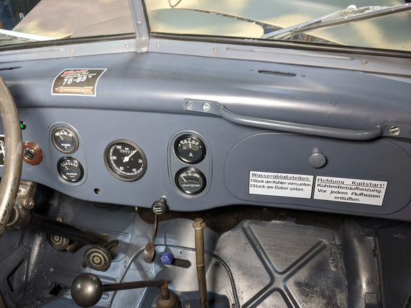 German Ford V3000s and Maultier Kaltstart Dash Decal