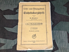 Einheitskurzschrift 1927 German Shorthand Book
