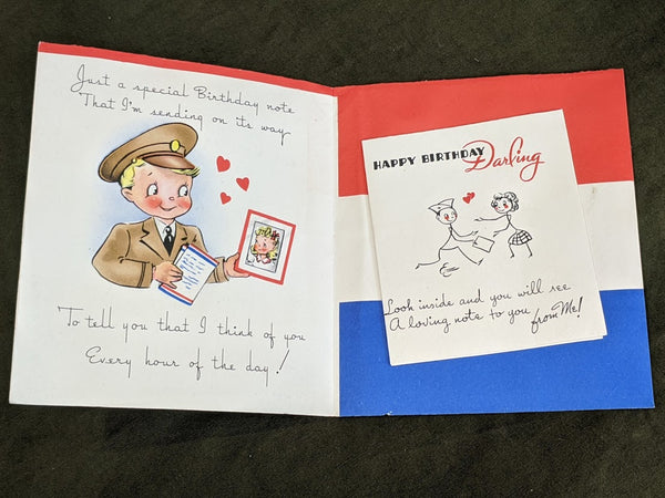 WWII US Patriotic Birthday Card for Wife