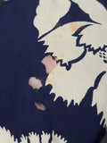 Navy Blue with White Flowers Dress (as-is) <br> (B-39" W-29" H-41")