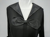 Black Rayon Dress with Peplum <br> (B-43" W-32" H-42")