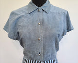 Blue Striped Dress <br> (B-44" W-38" H-48")