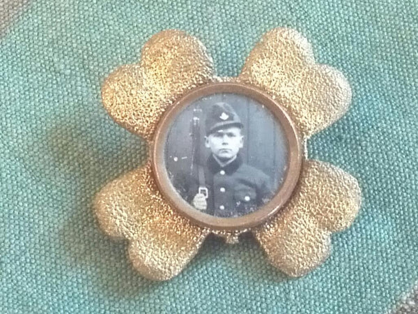 WWI German/Austrian Soldier Vintage Sweetheart Brooch Pin