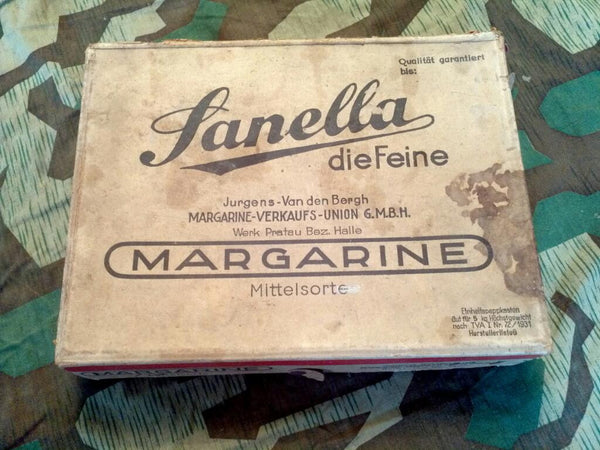 Vintage 1930s German Sanella Margarine Carton WWII Rations