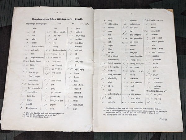 Einheitskurzschrift 1927 German Shorthand Book