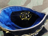 Black Velvet Clutch Purse with DRP Zipper