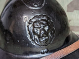 WWII Belgian Gendarmerie Helmet Named