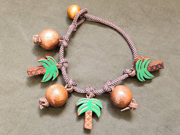 Vintage Wooden Palm Tree Bracelet