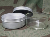 1940 Aluminum Butter Dish w/ Glass Insert