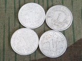 Set of 5 Wartime French Franc Coins