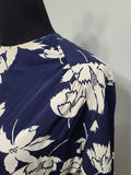 Navy Blue with White Flowers Dress (as-is) <br> (B-39" W-29" H-41")
