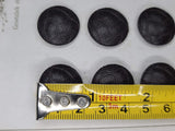 24 Leather Buttons on Card D.R.P. D.R.G.M. 20mm