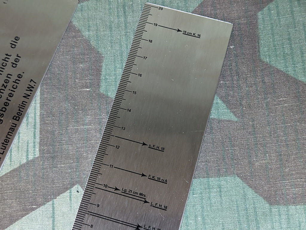 German Map Case Ruler Schussweitenmesser 1938