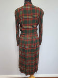German Dark Plaid Dress <br> (B-38" W-28" H-40")