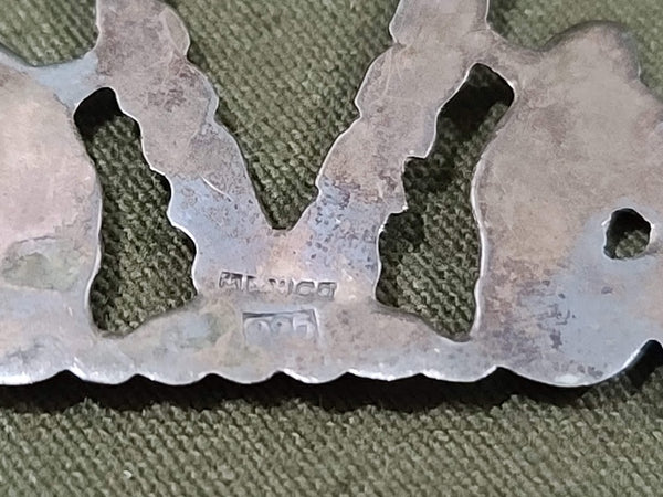 Mexican Silver V for Victory Pin