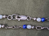 Blue Star In Service Bead Necklace
