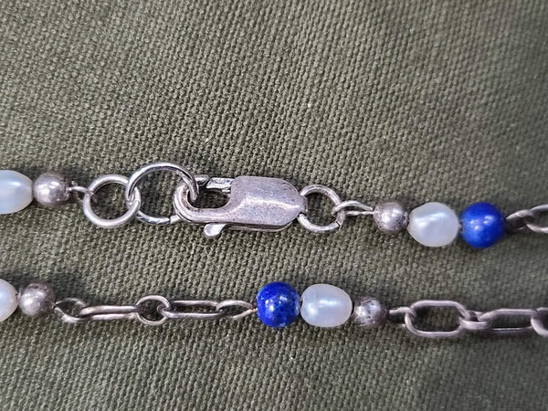 Blue Star In Service Bead Necklace