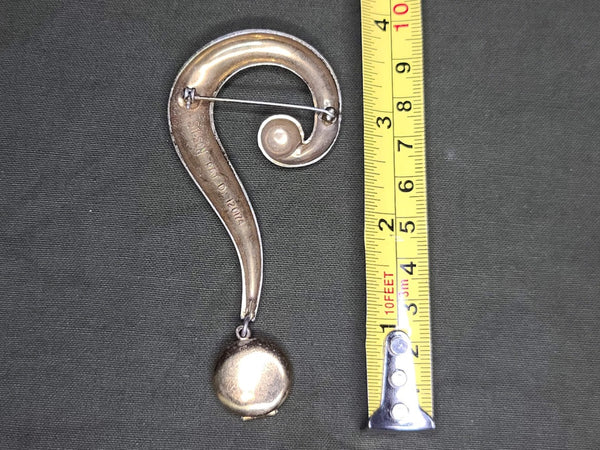 Silson Question Mark Locket Brooch
