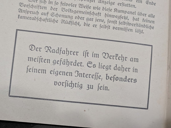 NSDAP Traffic Manual "Traffic Discipline is Your Duty!"