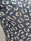 German Lightweight Blue Dress with White Print <br> (B-35" W-28" H-33")