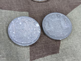 Lot of 6 Belgian 1 Franc Coins 1943-45 Dates