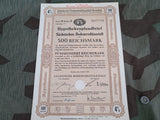 Large Grouping of Wartime German Bonds
