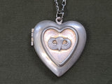 Large Paratrooper Jump Wings Heart Locket Necklace
