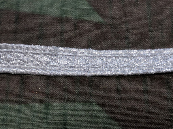 Wehrmacht & SS Metallic Silver Tresse 8mm (Sold by the Foot)