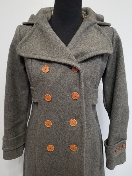 Gray Winter Coat with Hood