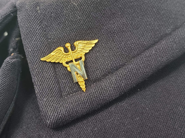Blue Army Nurse Cape with Insignia