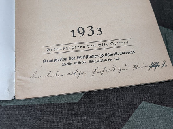 German Youth Calendar 1933