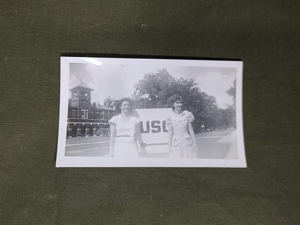 Two Women with USO Sign Photo