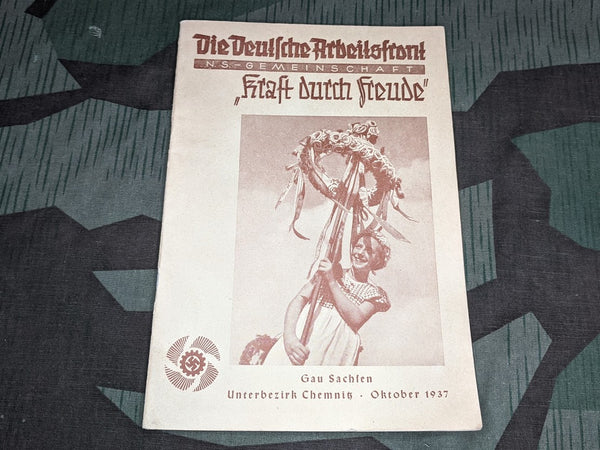 Pre-WWII German 1937 Gau Sachsen Arbeitsfront Magazine