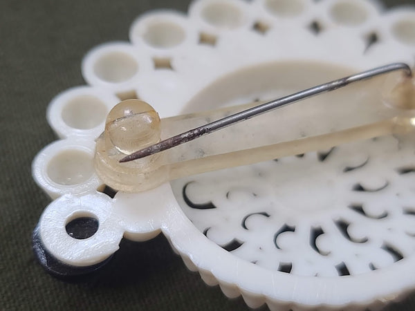 White and Blue Brooch
