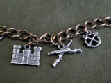 WWII Sweetheart Charm Bracelet