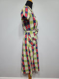 Colorful Plaid Dress <br> (B-36" W-27" H-33")