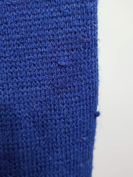 Blue Button Down Sweater <br> (B-36"-40" W-28"-34")