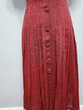 Red Button Down Dress <br> (B-35" W-25.5" H-34")