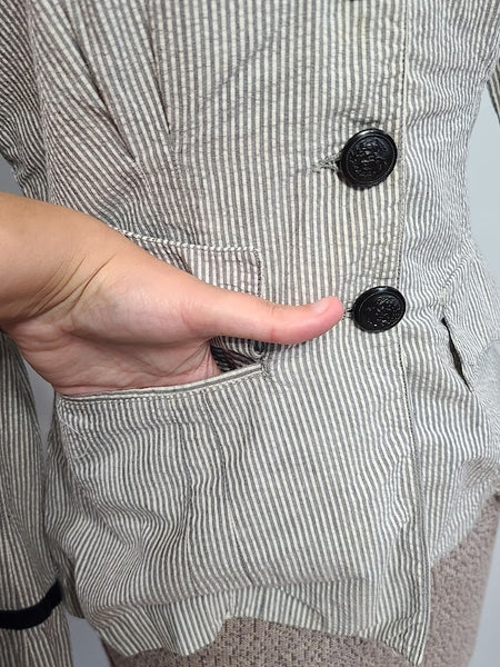 SPARS Coast Guard Officer's Seersucker Jacket <br> (B-35" W-26.5")