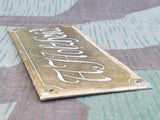 A. Holzheid. Brass Address Plate