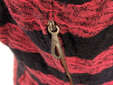 Red and Black Striped Dirndl <br> (B-37" W-27" H-42")