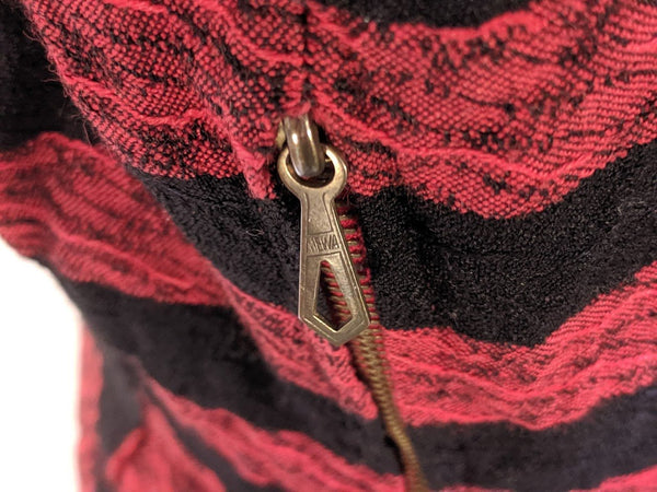 Red and Black Striped Dirndl <br> (B-37" W-27" H-42")