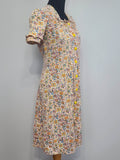 Colorful Novelty Print Dress (Flowers, People, Animals) <br> (B-37" W-32" H-38")